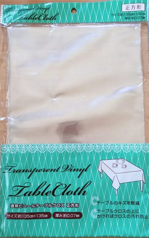 透明なテーブルクロス