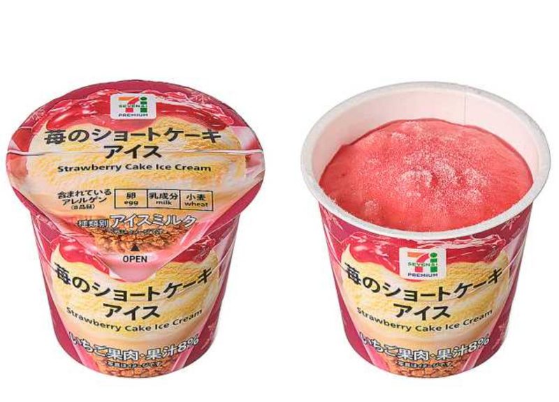 苺のショートケーキアイス
